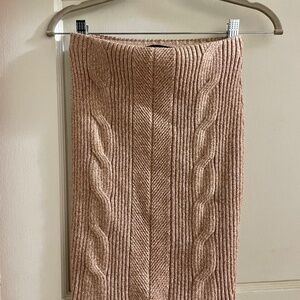 Express Light Tan/ Beige Sweater Mini Skirt